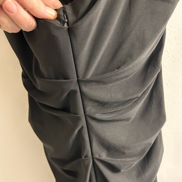 NWOT ADRIANNA PAPELL BLACK GOWN COCKTAIL DRESS/LONG/STRETCH MATERIAL/4US-40IT - Picture 9 of 10